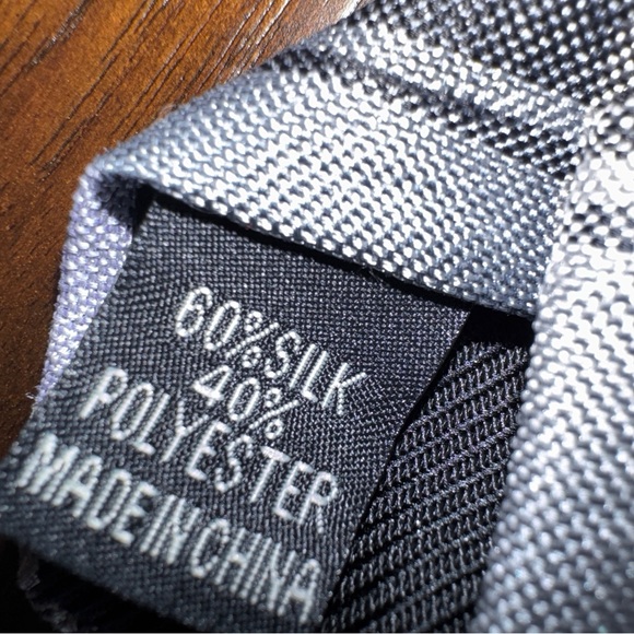 Lavender Gray Plaid Silk Tie Classic Design 14th & Union - Picture 4 of 4
